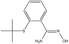 2-(tert-butylsulfanyl)-N'-hydroxybenzene-1-carboximidamide Struktur