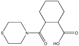 2-(thiomorpholin-4-ylcarbonyl)cyclohexane-1-carboxylic acid Struktur