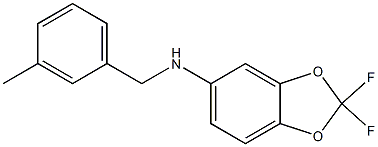 2,2-difluoro-N-[(3-methylphenyl)methyl]-2H-1,3-benzodioxol-5-amine Struktur