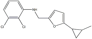 2,3-dichloro-N-{[5-(2-methylcyclopropyl)furan-2-yl]methyl}aniline Struktur