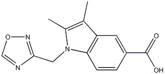 2,3-dimethyl-1-(1,2,4-oxadiazol-3-ylmethyl)-1H-indole-5-carboxylic acid Struktur