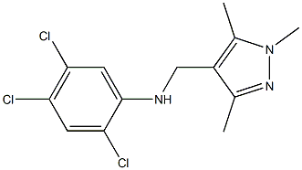 2,4,5-trichloro-N-[(1,3,5-trimethyl-1H-pyrazol-4-yl)methyl]aniline Struktur