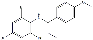 2,4,6-tribromo-N-[1-(4-methoxyphenyl)propyl]aniline Struktur