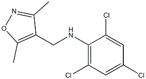 2,4,6-trichloro-N-[(3,5-dimethyl-1,2-oxazol-4-yl)methyl]aniline Struktur