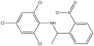 2,4,6-trichloro-N-[1-(2-nitrophenyl)ethyl]aniline Struktur