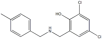 2,4-dichloro-6-({[(4-methylphenyl)methyl]amino}methyl)phenol Struktur