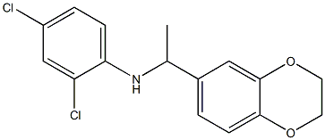 2,4-dichloro-N-[1-(2,3-dihydro-1,4-benzodioxin-6-yl)ethyl]aniline Struktur