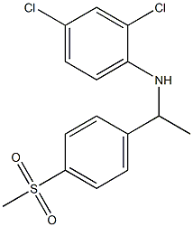 2,4-dichloro-N-[1-(4-methanesulfonylphenyl)ethyl]aniline Struktur