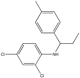 2,4-dichloro-N-[1-(4-methylphenyl)propyl]aniline Struktur