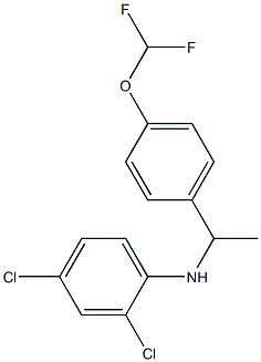 2,4-dichloro-N-{1-[4-(difluoromethoxy)phenyl]ethyl}aniline Struktur