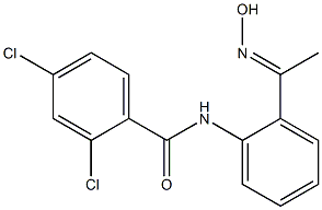 2,4-dichloro-N-{2-[1-(hydroxyimino)ethyl]phenyl}benzamide Struktur