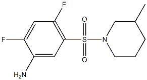 2,4-difluoro-5-[(3-methylpiperidine-1-)sulfonyl]aniline Struktur