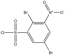 2,5-dibromo-3-nitrobenzenesulfonyl chloride Struktur