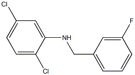 2,5-dichloro-N-[(3-fluorophenyl)methyl]aniline Struktur