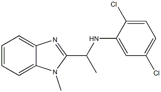 2,5-dichloro-N-[1-(1-methyl-1H-1,3-benzodiazol-2-yl)ethyl]aniline Struktur