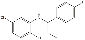 2,5-dichloro-N-[1-(4-fluorophenyl)propyl]aniline Struktur