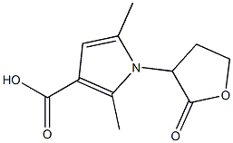 2,5-dimethyl-1-(2-oxooxolan-3-yl)-1H-pyrrole-3-carboxylic acid Struktur