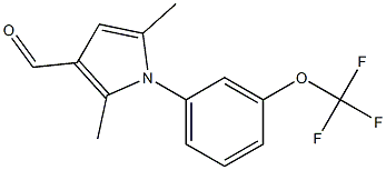 2,5-dimethyl-1-[3-(trifluoromethoxy)phenyl]-1H-pyrrole-3-carbaldehyde Struktur