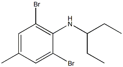 2,6-dibromo-4-methyl-N-(pentan-3-yl)aniline Struktur