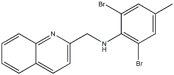 2,6-dibromo-4-methyl-N-(quinolin-2-ylmethyl)aniline Struktur