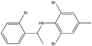 2,6-dibromo-N-[1-(2-bromophenyl)ethyl]-4-methylaniline Struktur