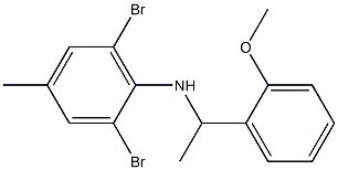 2,6-dibromo-N-[1-(2-methoxyphenyl)ethyl]-4-methylaniline Struktur