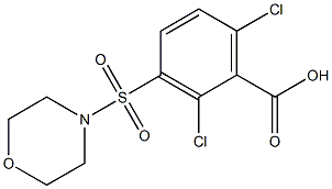 2,6-dichloro-3-(morpholin-4-ylsulfonyl)benzoic acid Struktur