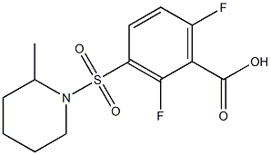 2,6-difluoro-3-[(2-methylpiperidine-1-)sulfonyl]benzoic acid Struktur