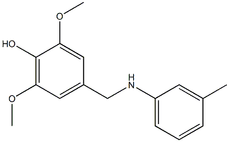 2,6-dimethoxy-4-{[(3-methylphenyl)amino]methyl}phenol Struktur