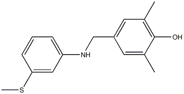 2,6-dimethyl-4-({[3-(methylsulfanyl)phenyl]amino}methyl)phenol Struktur