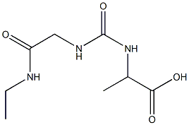 2-[({[2-(ethylamino)-2-oxoethyl]amino}carbonyl)amino]propanoic acid Struktur