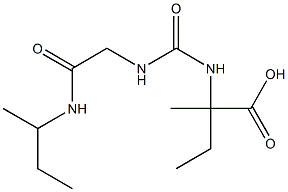 2-[({[2-(sec-butylamino)-2-oxoethyl]amino}carbonyl)amino]-2-methylbutanoic acid Struktur