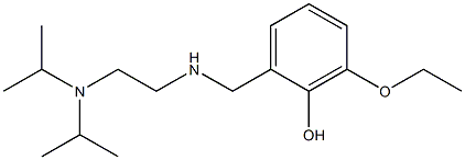 2-[({2-[bis(propan-2-yl)amino]ethyl}amino)methyl]-6-ethoxyphenol Struktur