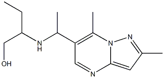 2-[(1-{2,7-dimethylpyrazolo[1,5-a]pyrimidin-6-yl}ethyl)amino]butan-1-ol Struktur