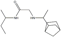 2-[(1-{bicyclo[2.2.1]heptan-2-yl}ethyl)amino]-N-(butan-2-yl)acetamide Struktur