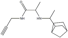 2-[(1-{bicyclo[2.2.1]heptan-2-yl}ethyl)amino]-N-(prop-2-yn-1-yl)propanamide Struktur