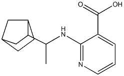 2-[(1-{bicyclo[2.2.1]heptan-2-yl}ethyl)amino]pyridine-3-carboxylic acid Struktur