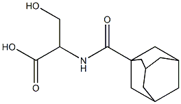 2-[(1-adamantylcarbonyl)amino]-3-hydroxypropanoic acid Struktur