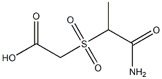 2-[(1-carbamoylethane)sulfonyl]acetic acid Struktur