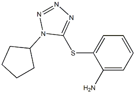 2-[(1-cyclopentyl-1H-1,2,3,4-tetrazol-5-yl)sulfanyl]aniline Struktur