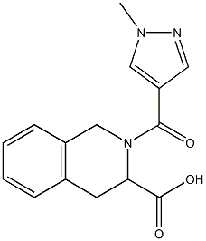 2-[(1-methyl-1H-pyrazol-4-yl)carbonyl]-1,2,3,4-tetrahydroisoquinoline-3-carboxylic acid Struktur