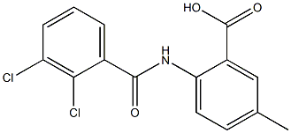 2-[(2,3-dichlorobenzene)amido]-5-methylbenzoic acid Struktur