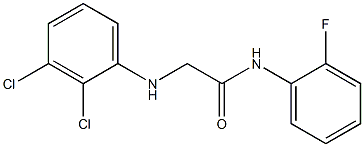 2-[(2,3-dichlorophenyl)amino]-N-(2-fluorophenyl)acetamide Struktur