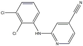 2-[(2,3-dichlorophenyl)amino]pyridine-4-carbonitrile Struktur