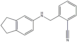 2-[(2,3-dihydro-1H-inden-5-ylamino)methyl]benzonitrile Struktur