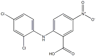 2-[(2,4-dichlorophenyl)amino]-5-nitrobenzoic acid Struktur