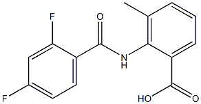 2-[(2,4-difluorobenzoyl)amino]-3-methylbenzoic acid Struktur