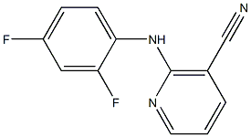 2-[(2,4-difluorophenyl)amino]nicotinonitrile Struktur