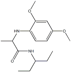 2-[(2,4-dimethoxyphenyl)amino]-N-(pentan-3-yl)propanamide Struktur