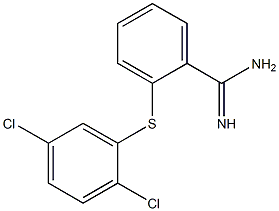 2-[(2,5-dichlorophenyl)sulfanyl]benzene-1-carboximidamide Struktur